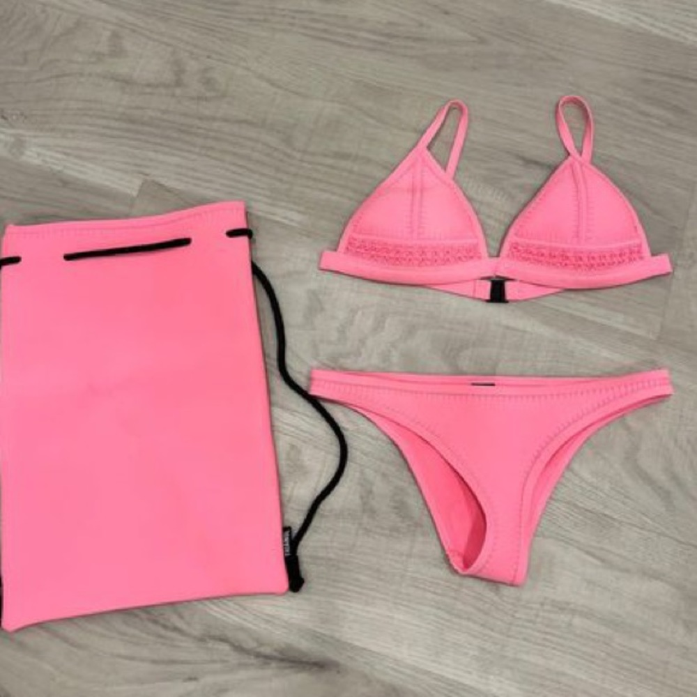 Triangl Gigi bikini swimsuit hot pink neon pink small+ and medium